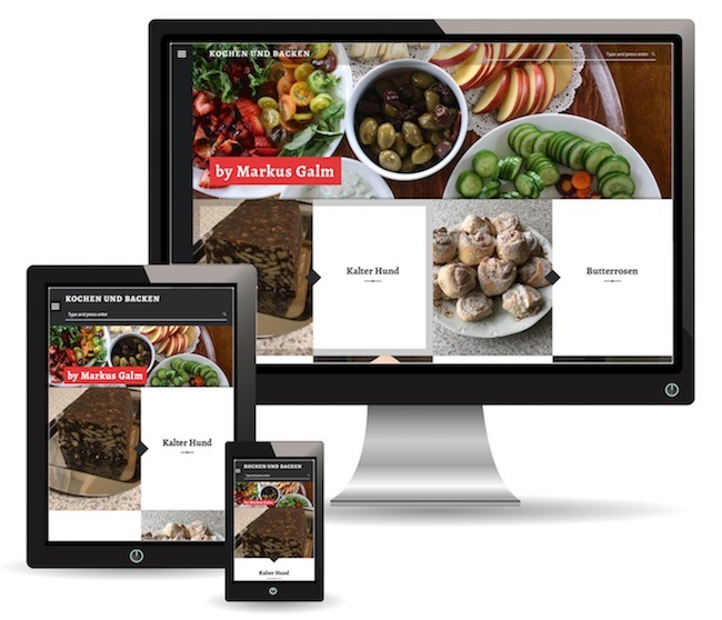 Beispielseite Rezepte Webseite